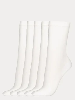 Nanso Katso Valikoima|Katso Sukat*COTTON BASIC nilkkasukat, 5 paria - valkoinen