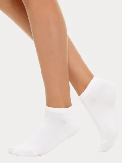 Nanso Katso Valikoima|Katso Sukat*COTTON BASIC SNEAKERS sukat, 5 paria - valkoinen