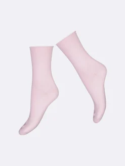 Nanso Katso Valikoima|Katso Sukat*COTTON COMFORT CUFF nilkkasukat - vaaleanpunainen