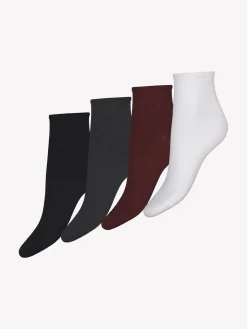 Nanso Katso Valikoima|Katso Sukat*COTTON RIB nilkkasukat, 4 paria - monivärinen