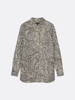 Nanso Pellavavaatteet|Paidat Ja Tunikat*JÄLKI paitapusero - musta-luonnonvalkoinen