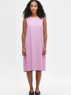 Nanso Pellavavaatteet|Mekot*LILA hihaton kangasmekko -