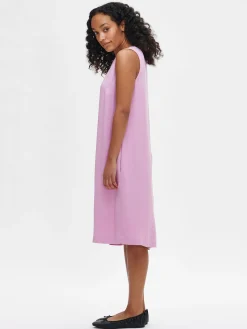 Nanso Pellavavaatteet|Mekot*LILA hihaton kangasmekko -