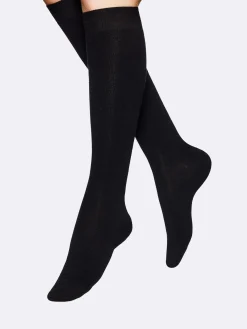 Nanso Katso Valikoima|Katso Sukat*MERINO WOOL polvisukat - musta