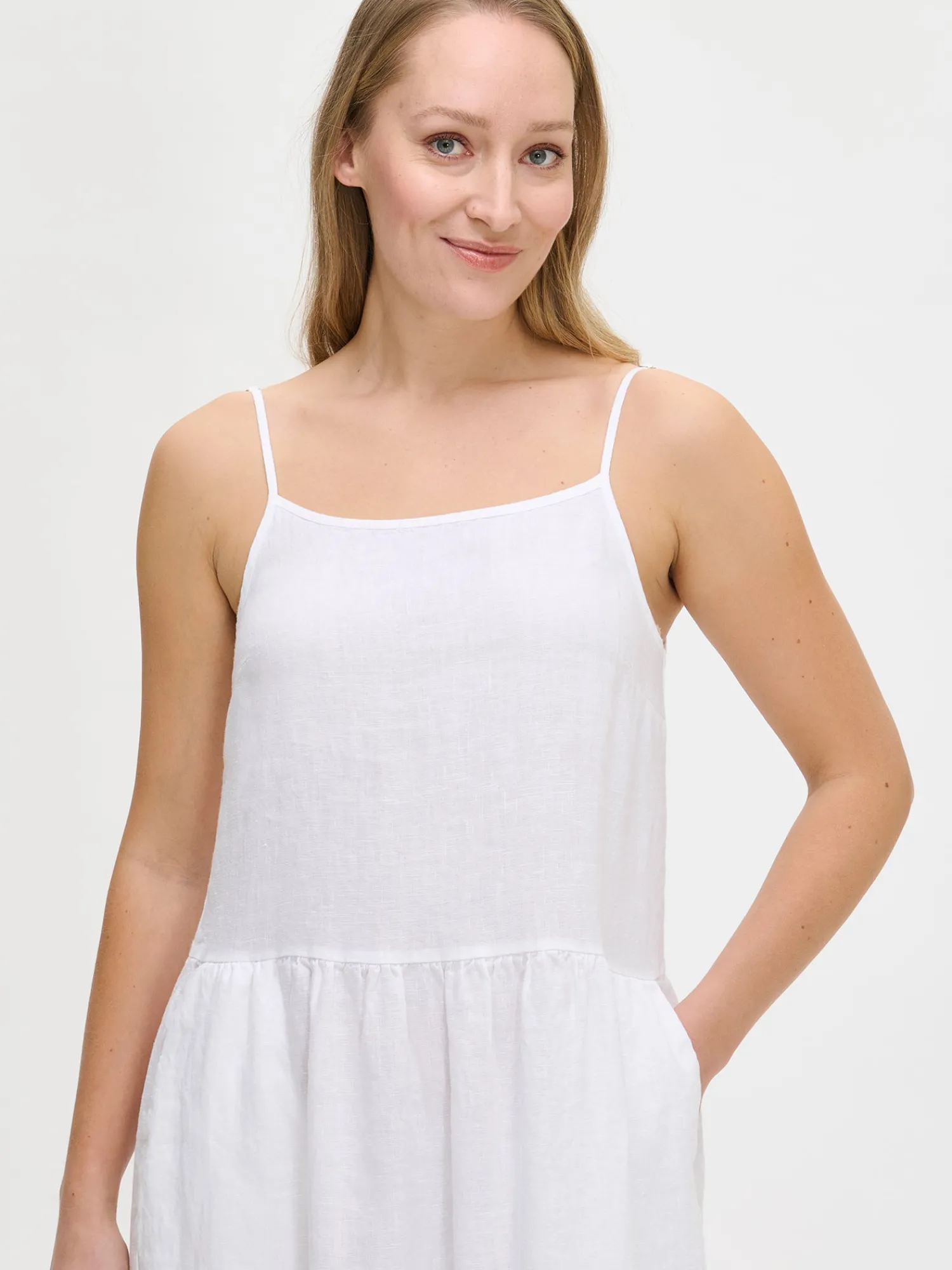 Nanso Pellavavaatteet|Mekot*PELLAVA hihaton mekko -