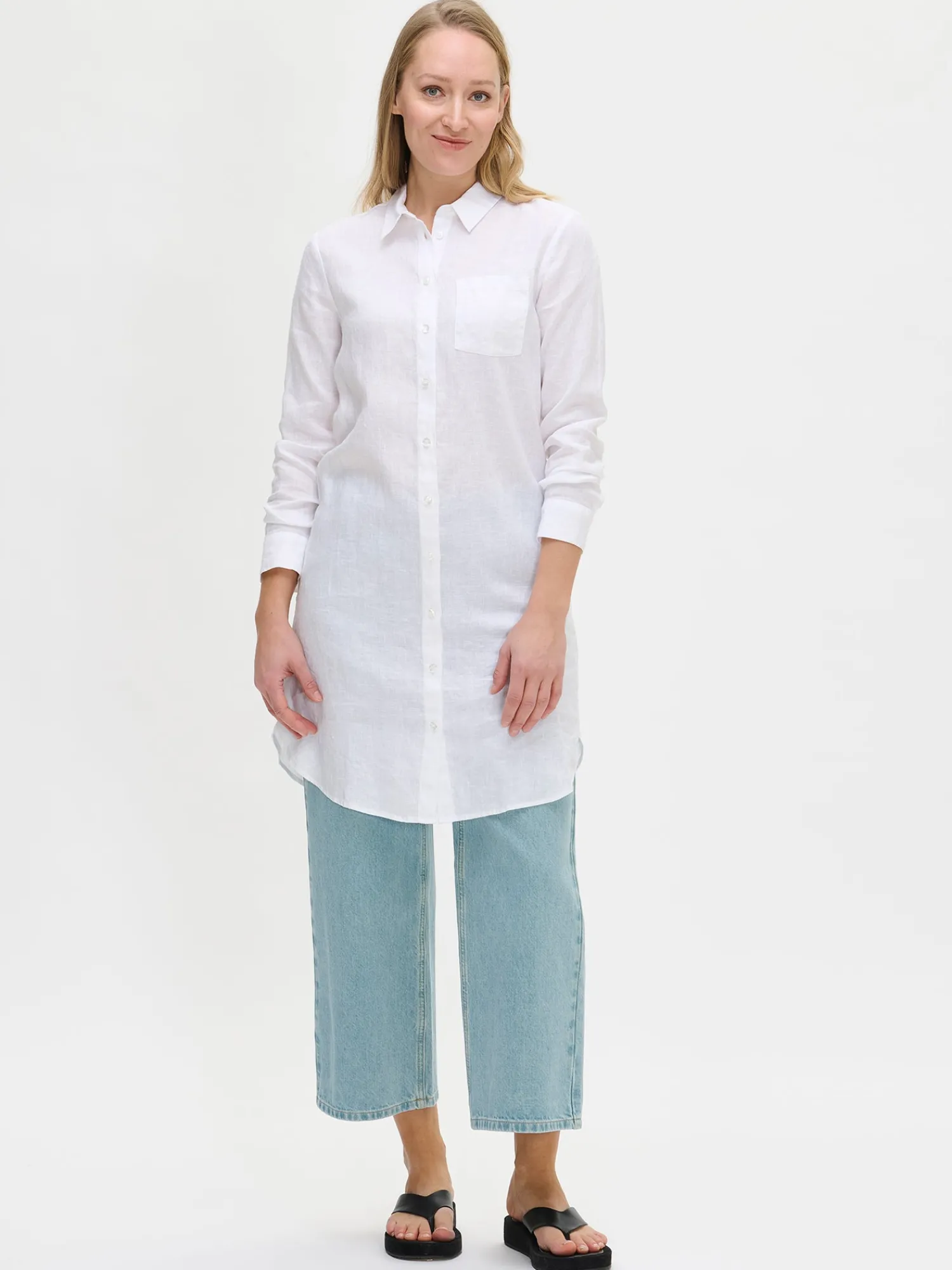 Nanso Pellavavaatteet|Paidat Ja Tunikat*PELLAVA pitkä paitapusero -