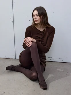 Nanso Katso Valikoima|Katso Sukkahousut*RECYCLED OPAQUE 80 den sukkahousut - ruskeat