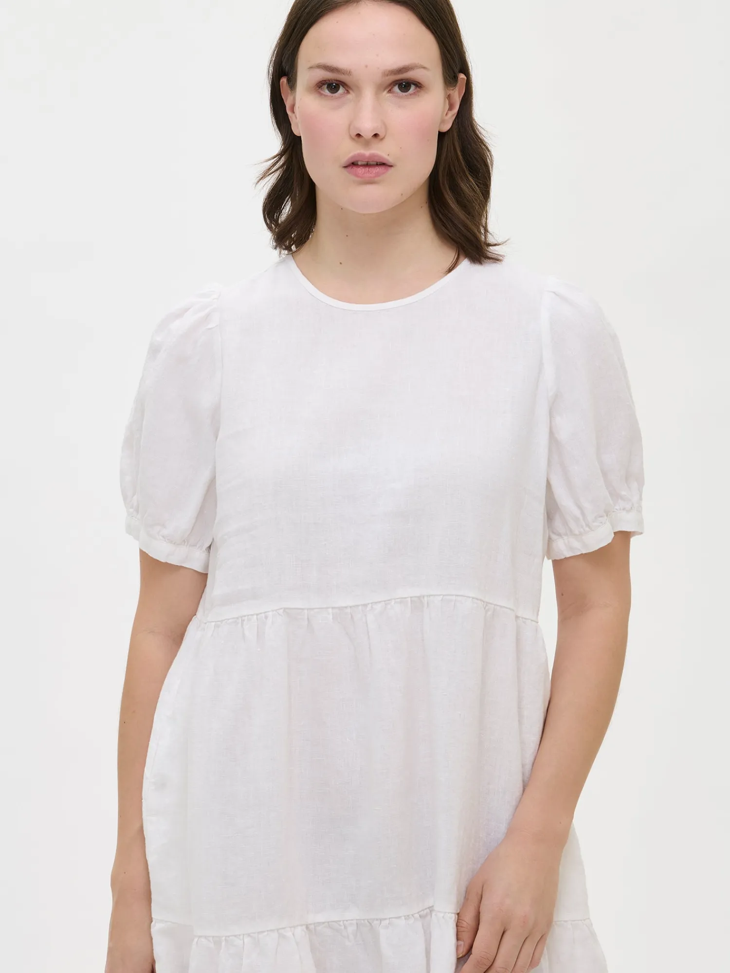 Nanso Pellavavaatteet|Mekot*SARASTUS midi pellavamekko -