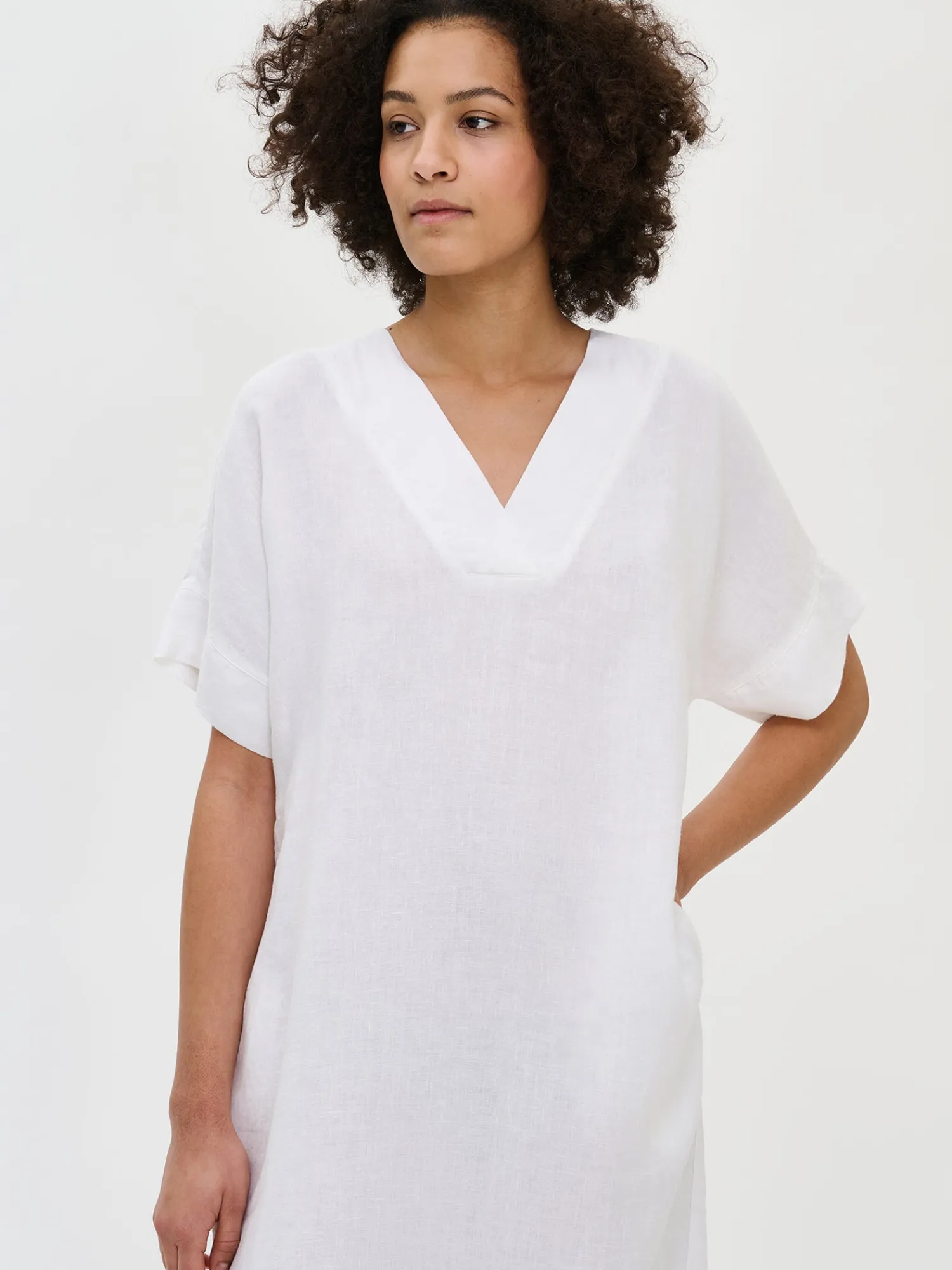 Nanso Pellavavaatteet|Yöasut Ja Oloasut*SARASTUS pellavakaftaani -