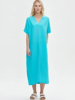 Nanso Pellavavaatteet|Yöasut Ja Oloasut*SARASTUS pellavakaftaani -