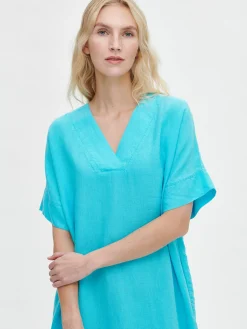 Nanso Pellavavaatteet|Yöasut Ja Oloasut*SARASTUS pellavakaftaani -