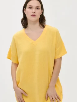 Nanso Pellavavaatteet|Yöasut Ja Oloasut*SARASTUS pitkä pellavakaftaani -