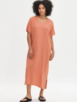 Nanso Pellavavaatteet|Yöasut Ja Oloasut*SARASTUS pitkä pellavakaftaani -