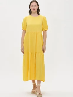 Nanso Mekot|Pellavavaatteet*SARASTUS pitkä pellavamekko -