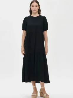 Nanso Pellavavaatteet|Mekot*SARASTUS pitkä pellavamekko -