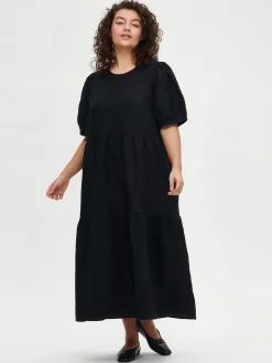 Nanso Pellavavaatteet|Mekot*SARASTUS pitkä pellavamekko -