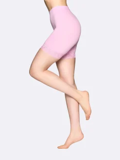 Nanso Katso Valikoima|Katso Sukkahousut*SEAMLESS LACE SHORT leggingsit - vaaleanpunainen