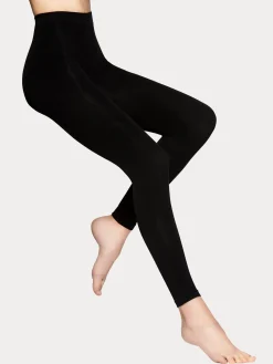 Nanso Katso Valikoima|Katso Sukkahousut*SILKY COTTON leggingsit - musta